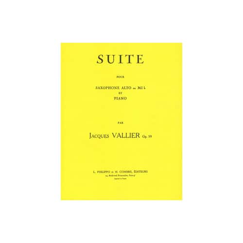 COMBRE VALLIER JACQUES - SUITE OP.59 - SAXOPHONE ET PIANO