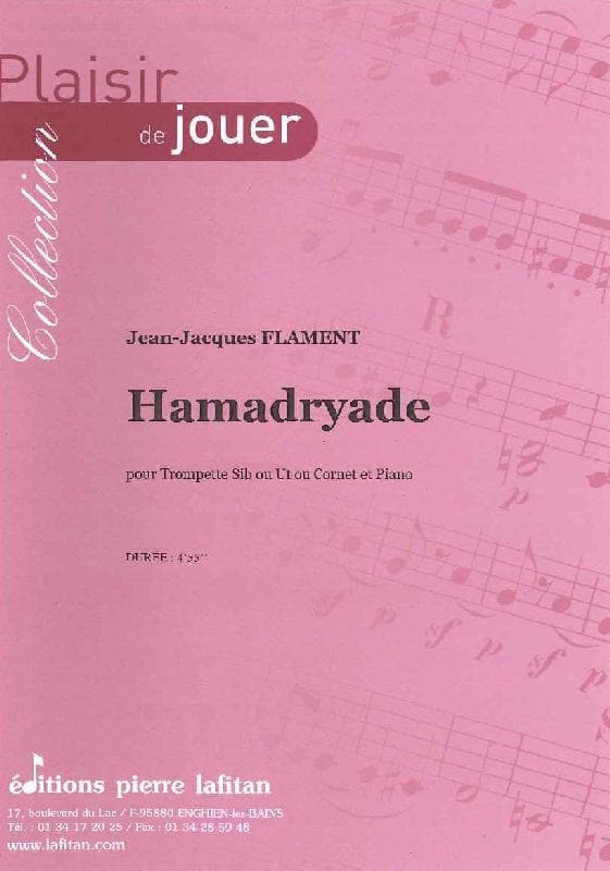 LAFITAN FLAMENT JEAN-JACQUES - HAMADRYADE - TROMPETTE SIB OU UT, OU CORNET ET PIANO