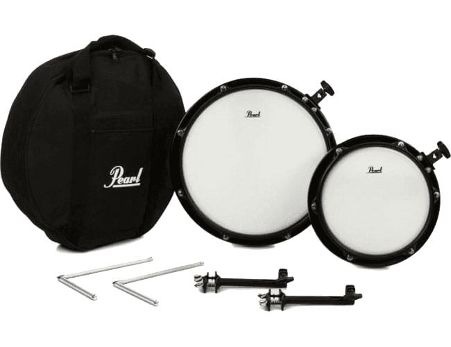 PEARL DRUMS COMPACT TRAVELER TOMS 10-14 WITH TOMS ATTACHMENTS AND BAG