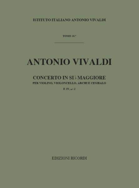 RICORDI VIVALDI A. - CONCERTO IN SI BEM. RV 547 - VIOLON