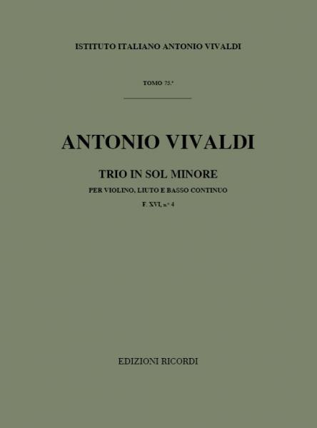 RICORDI VIVALDI A. - SONATE IN SOL MIN. RV 85 - VIOLON ET LUTH