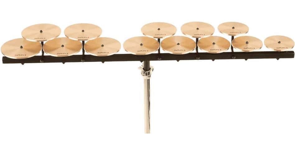 SABIAN SET OF BASS CROTCHETS WITH MOUNTING BAR AND STAND