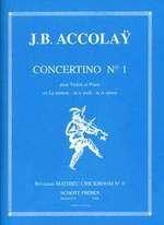 SCHOTT ACCOLAY J.B. - CONCERTINO N°1 EN LA MINEUR