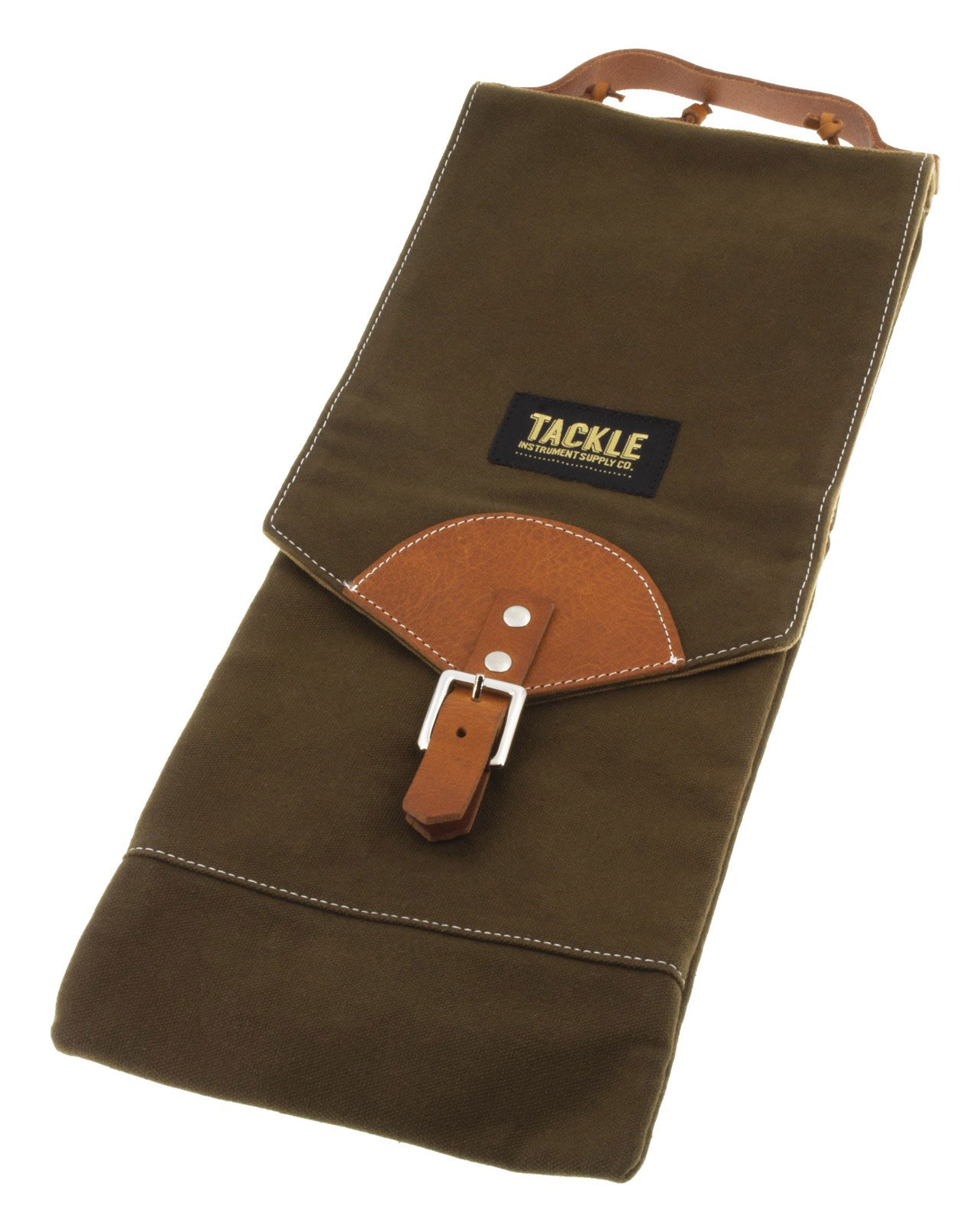 TACKLE INSTRUMENTS WAX CANVAS COMPACT STICK CASE - FOREST GREEN