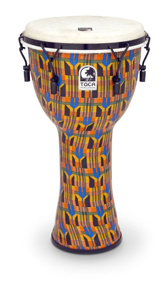 TOCA DJEMBE FREESTYLE MECHANICALTUNED KENTE CLOTH 9'' SFDMX-9K