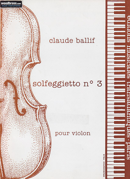 TRANSATLANTIQUES BALLIF CLAUDE - SOLFEGGIETTO N°3 POUR VIOLON