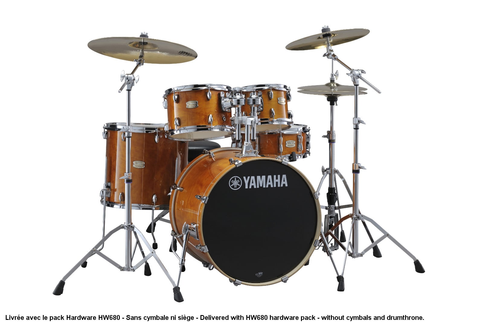 YAMAHA STAGE CUSTOM BIRCH - STANDARD - HONEY AMBER + PACK HARDWARE HW680W