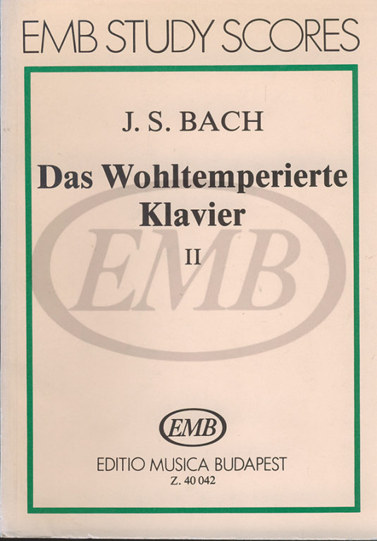 EMB (EDITIO MUSICA BUDAPEST) BACH J.S. - DAS WOHLTEMPERIERTE KLAVIER II - PIANO