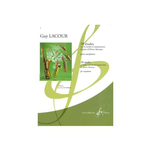 BILLAUDOT LACOUR G. - 28 ETUDES SUR LES MODES A TRANSPOSITIONS LIMITEES D'O. MESSIAEN - SAXOPHONE