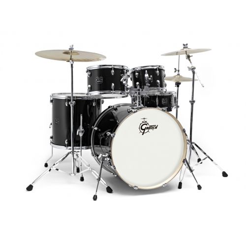 batterie acoustique GRETSCH DRUMS New Energy Stage 22 Black + Cymbales Paiste 101