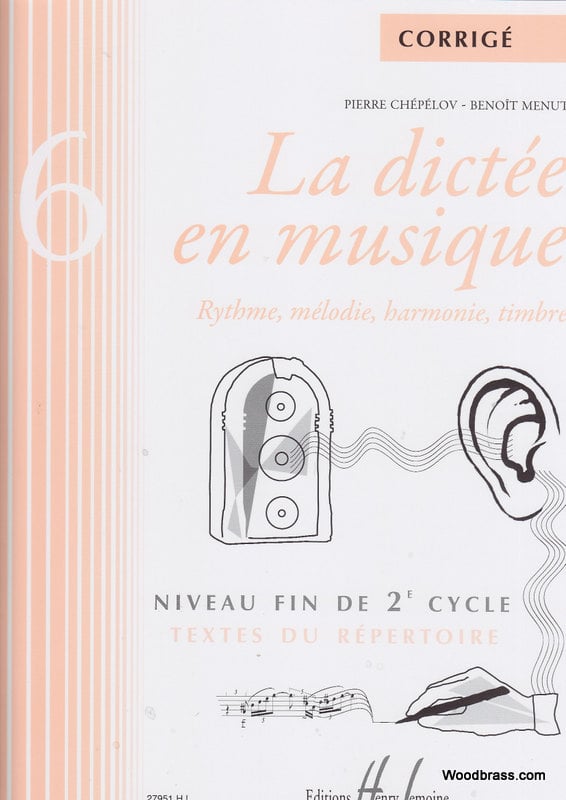 LEMOINE CHEPELOV P. / MENUT B. - LA DICTEE EN MUSIQUE VOL.6 - CORRIGE