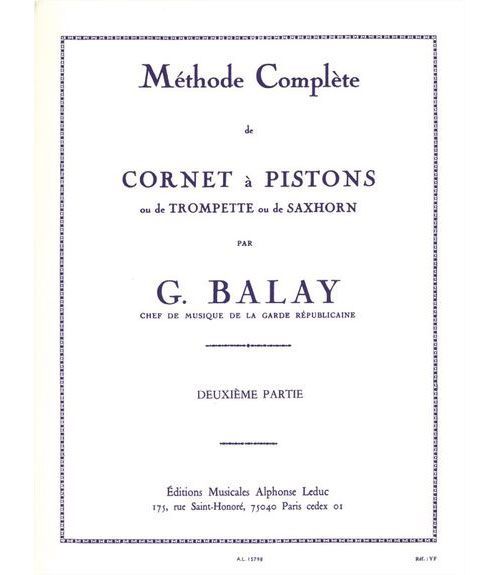 LEDUC BALAY - METHODE COMPLETE DE CORNET A PISTONS VOL.2