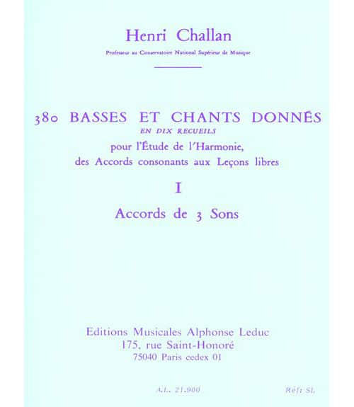 LEDUC 380 BASSES ET CHANTS DONNES VOL.3B REALISATION 