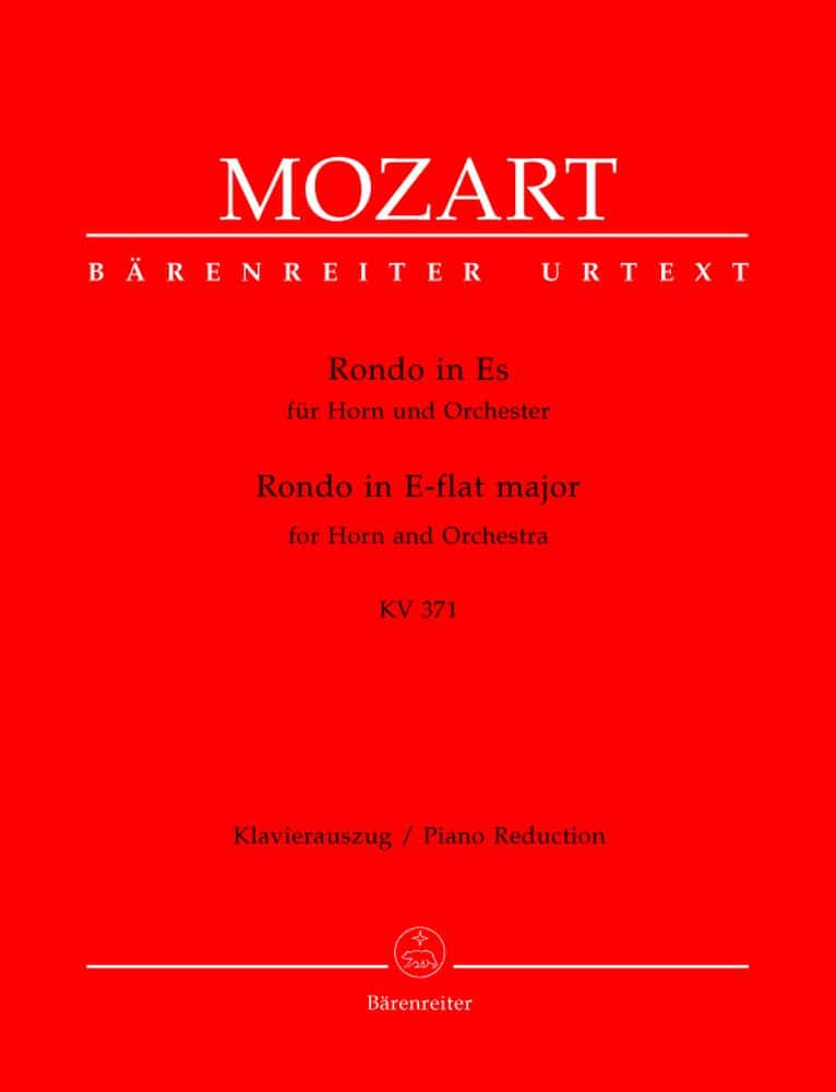 BARENREITER MOZART W.A. - RONDO EN MIB MAJEUR POUR COR ET ORCHESTRE KV 371 - COR, PIANO