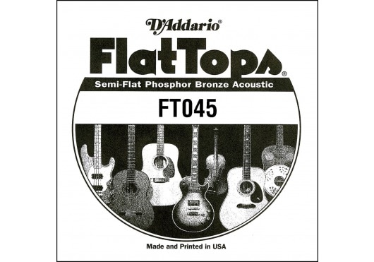 D'ADDARIO AND CO FT045 SEMI-FLAT PHOSPHOR BRONZE 45