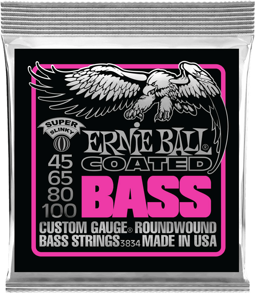 ERNIE BALL 3834 COATED BASS SUPER SLINKY 45-100