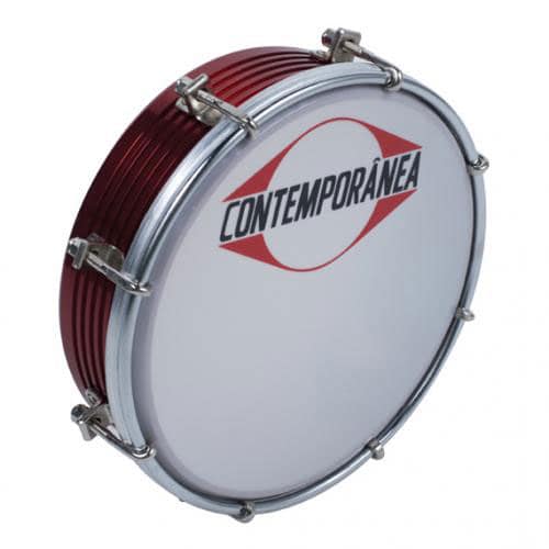 CONTEMPORANEA C-TAMFRVE TAMBORIM 6'' FRISADO ALU RED 8 TIR.