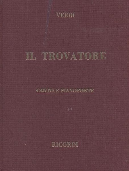 RICORDI VERDI G. - TROVATORE - CHANT ET PIANO