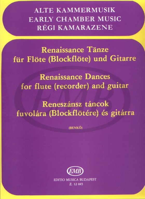 EMB (EDITIO MUSICA BUDAPEST) DANZE DEL RINASCIMENTO - FLUTE ET GUITARE