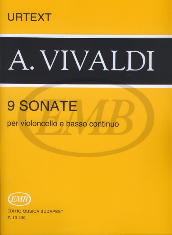 EMB (EDITIO MUSICA BUDAPEST) VIVALDI A. - 9 SONATE - CELLO