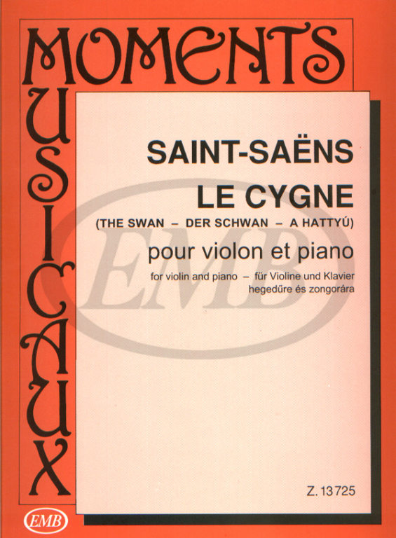 EMB (EDITIO MUSICA BUDAPEST) SAINT SAENS C. - THE SWAN - VIOLON ET PIANO