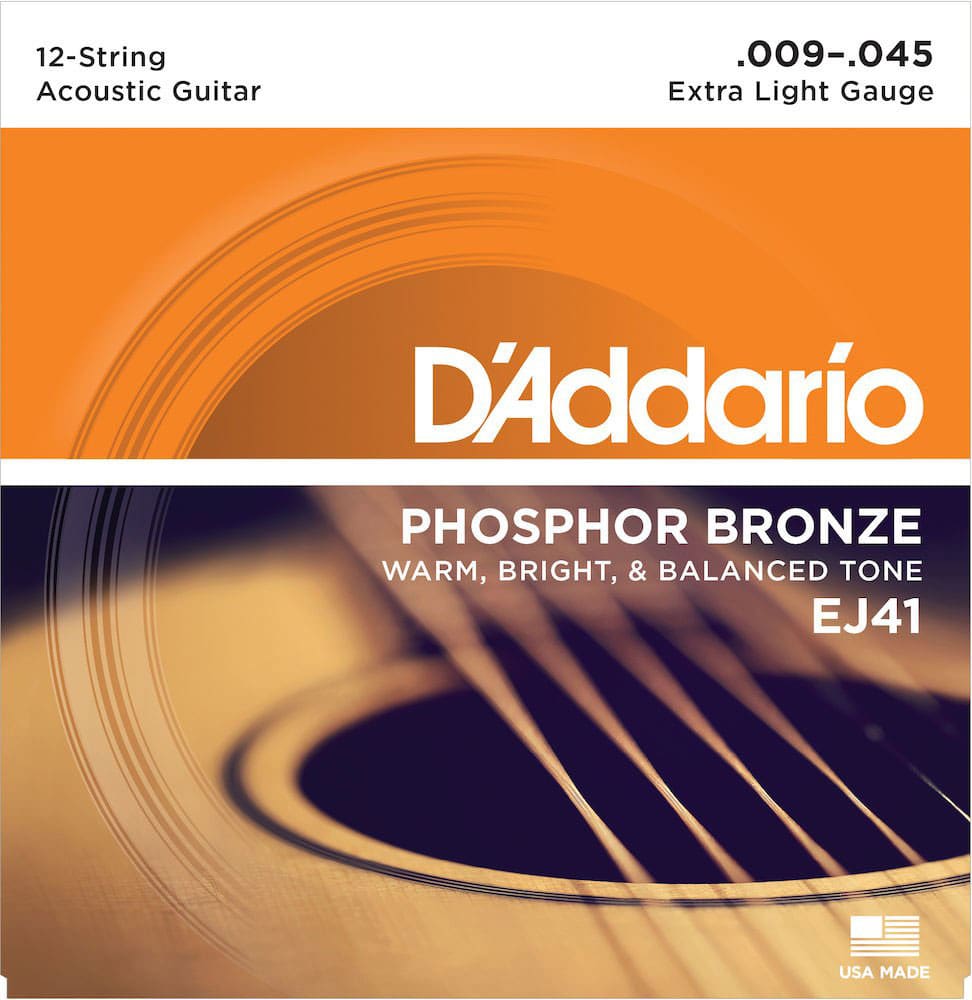 D'ADDARIO AND CO EJ41 PHOSPHOR BRONZE 12C EXTRA LIGHT 9-45