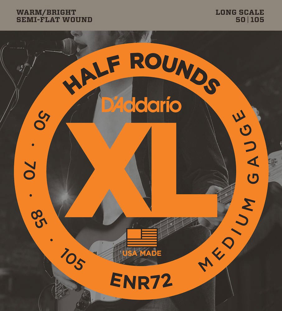 D'ADDARIO AND CO ENR72 HALF ROUNDS LONG SCALE MEDIUM 50-105