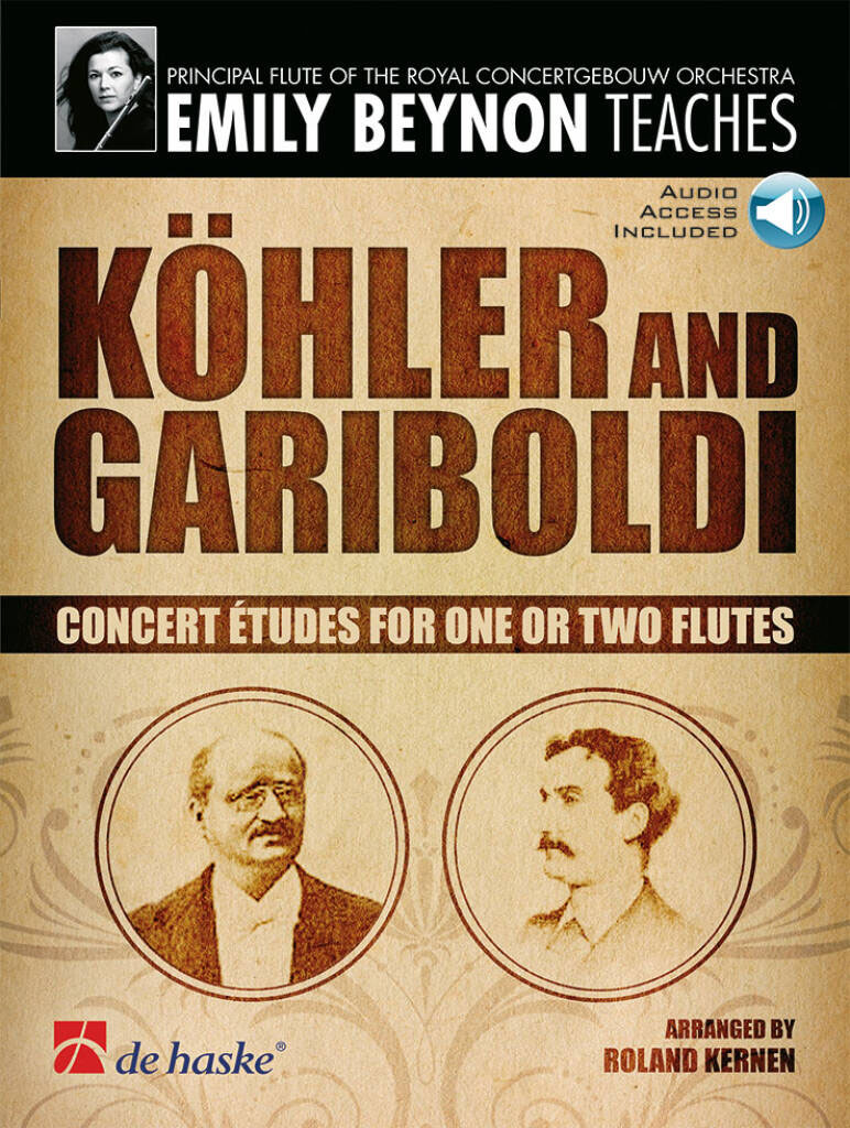 DEHASKE KOHLER/GARIBOLDI - CONCERT ETUDES FOR ONE OR TWO FLUTES + AUDIO