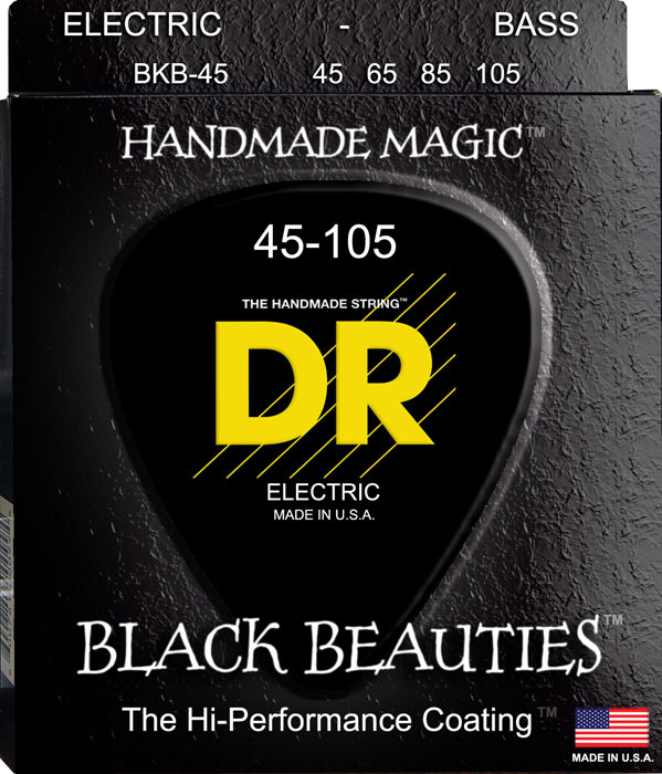 DR STRINGS BKB-45 HANDMADE MAGIC BLACK BEAUTIES 45-105