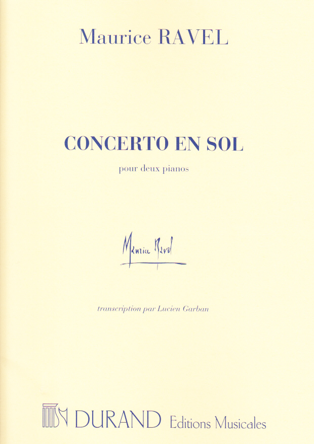 DURAND RAVEL MAURICE - CONCERTO EN SOL - 2 PIANOS