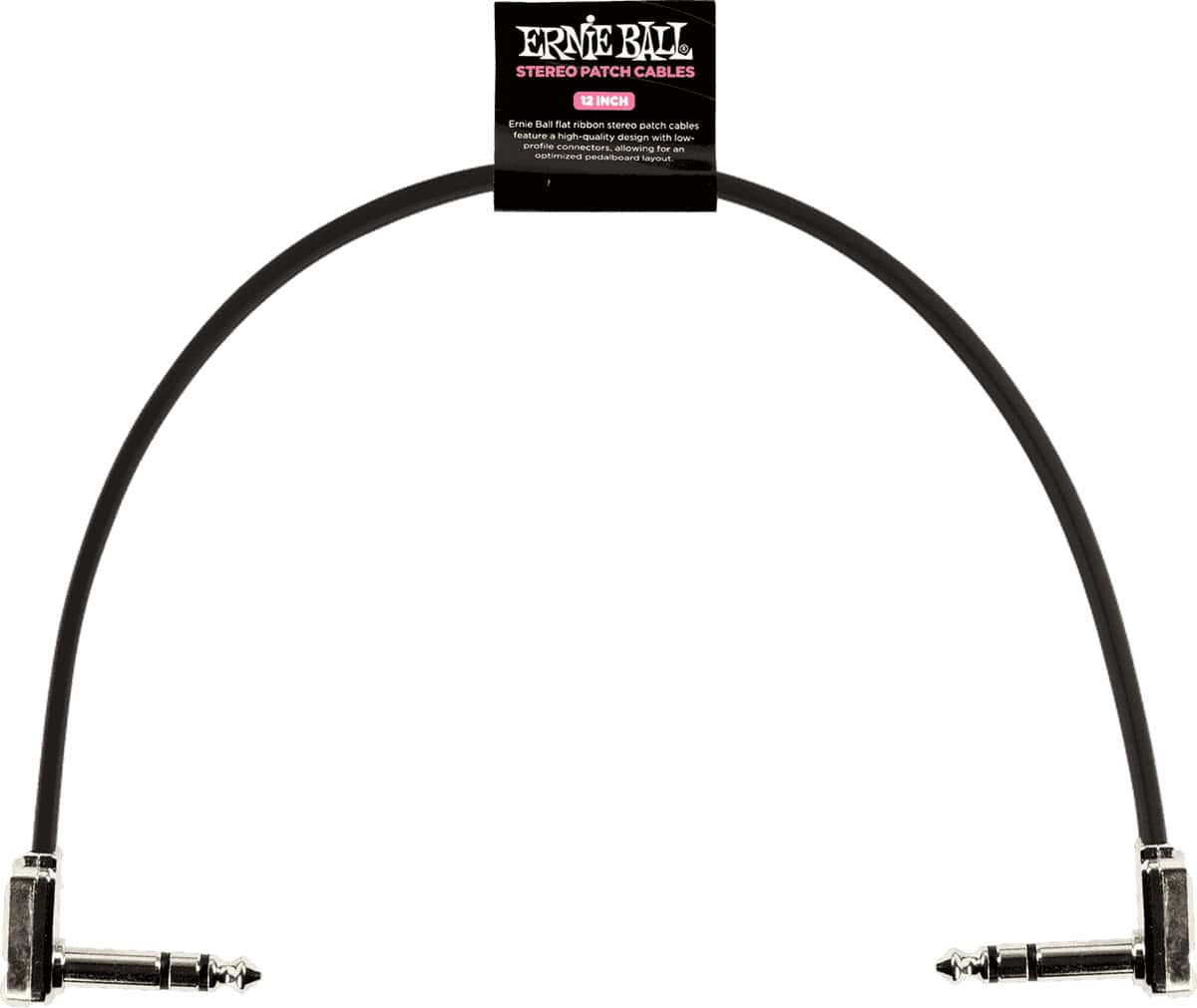 ERNIE BALL CABLES INSTRUMENT PATCH TRS - COUDE FIN & PLAT - 30 CM