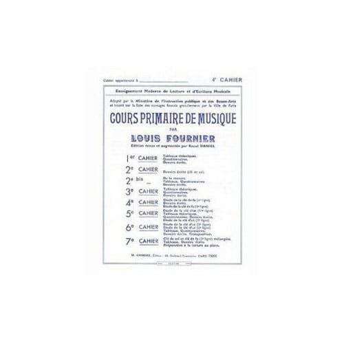 COMBRE FOURNIER LOUIS - COURS PRIMAIRE DE MUSIQUE CAHIER 4 - FORMATION MUSICALE 