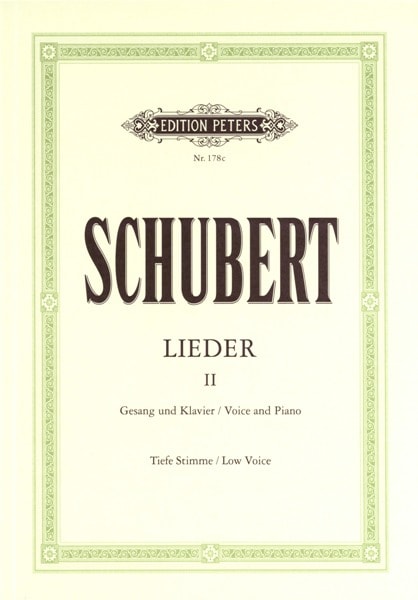 EDITION PETERS SCHUBERT FRANZ - SONGS, VOL.2: 75 SONGS - VOICE AND PIANO (PAR 10 MINIMUM)