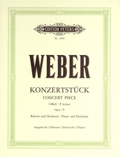 EDITION PETERS WEBER CARL MARIA VON - KONZERTSTUCK IN F MINOR OP.79 - PIANO 4 HANDS