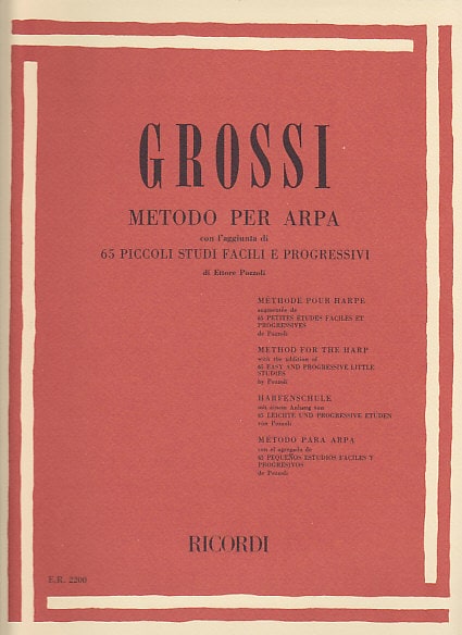 RICORDI GROSSI M. - METHODE POUR HARPE