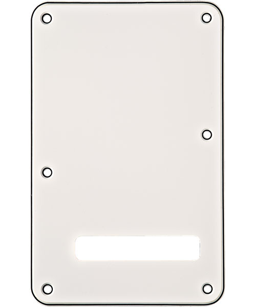 FENDER BACKPLATE, STRATOCASTER, WHITE (W/B/W), 3-PLY