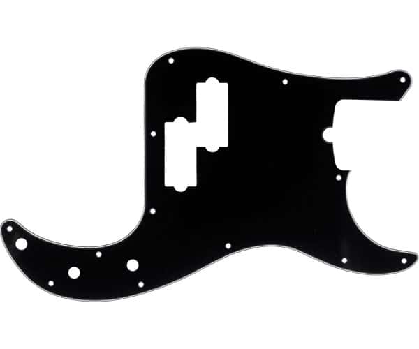 FENDER PICKGUARD, PRECISION BASS 13-HOLE MOUNT (WITH TRUSS ROD NOTCH), BLACK, 3-PLY