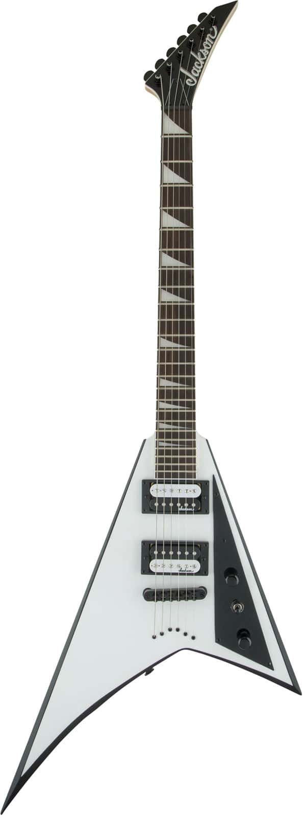 JACKSON GUITARS JS RHOADS JS32T, AMARANTH FINGERBOARD, WHITE WITH BLACK BEVELS