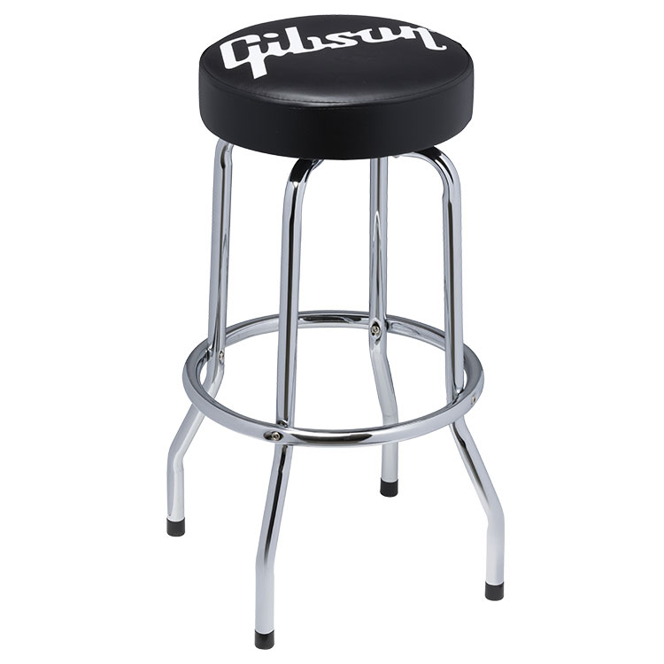 GIBSON ACCESSORIES TABOURET PREMIUM PLAYING STOOL, STANDARD LOGO, TALL CHROME