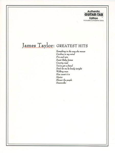 ALFRED PUBLISHING TAYLOR JAMES - GREATEST HITS - GUITAR TAB