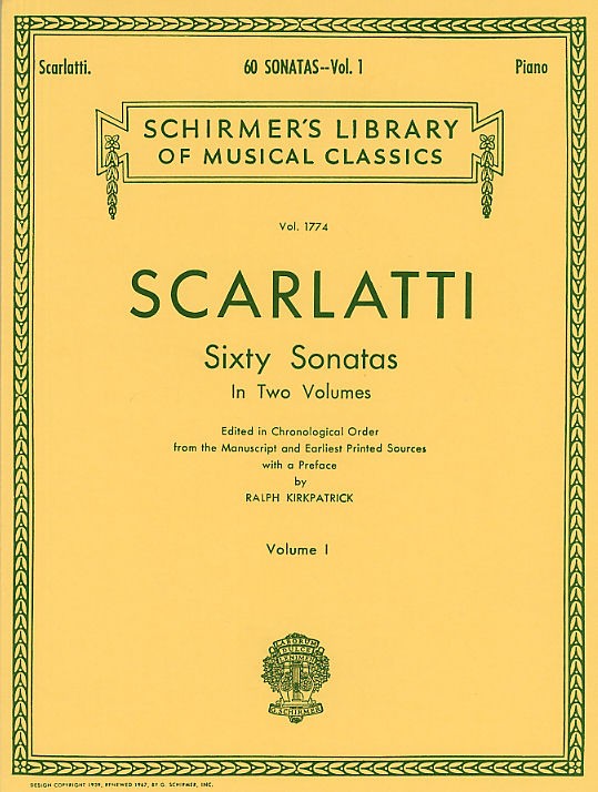 SCHIRMER DOMENICO SCARLATTI SIXTY SONATAS VOLUME ONE - HARPSICHORD