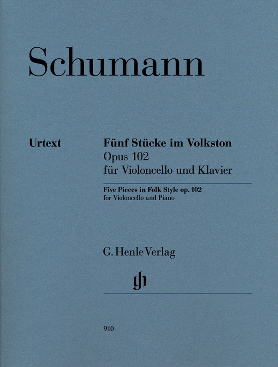 HENLE VERLAG SCHUMANN R - FUNF STUCKE IM VOLKSTON OP. 102 - VIOLONCELLE & PIANO