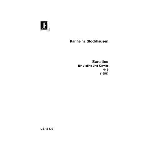 UNIVERSAL EDITION STOCKHAUSEN K. - SONATINE - VIOLON ET PIANO