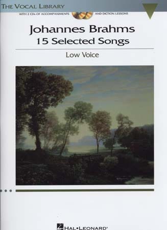 HAL LEONARD BRAHMS - 15 SELECTED SONGS + 2 CD - PIANO, CHANT