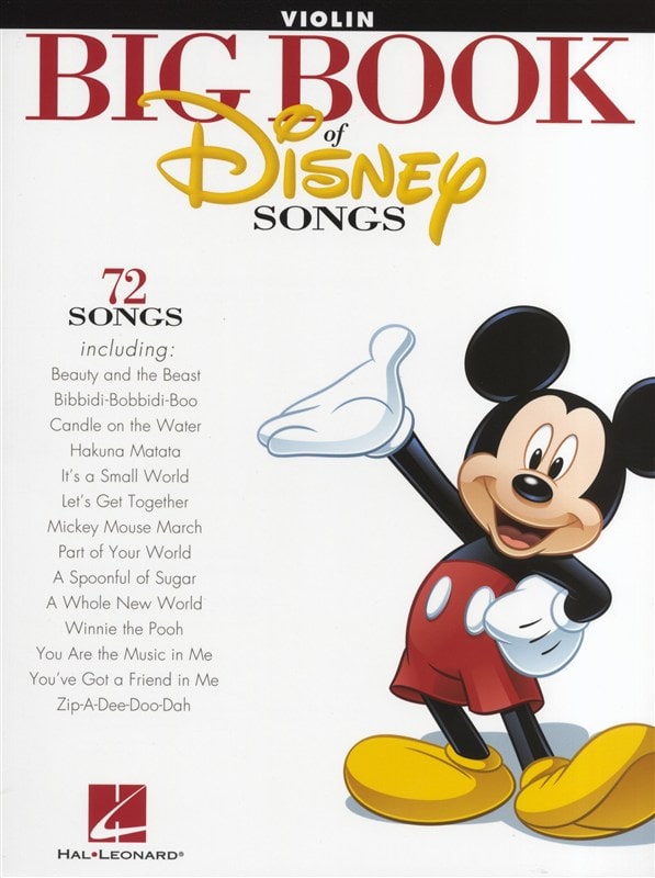 HAL LEONARD THE BIG BOOK OF DISNEY SONGS INSTRUMENTAL FOLIO - VIOLIN