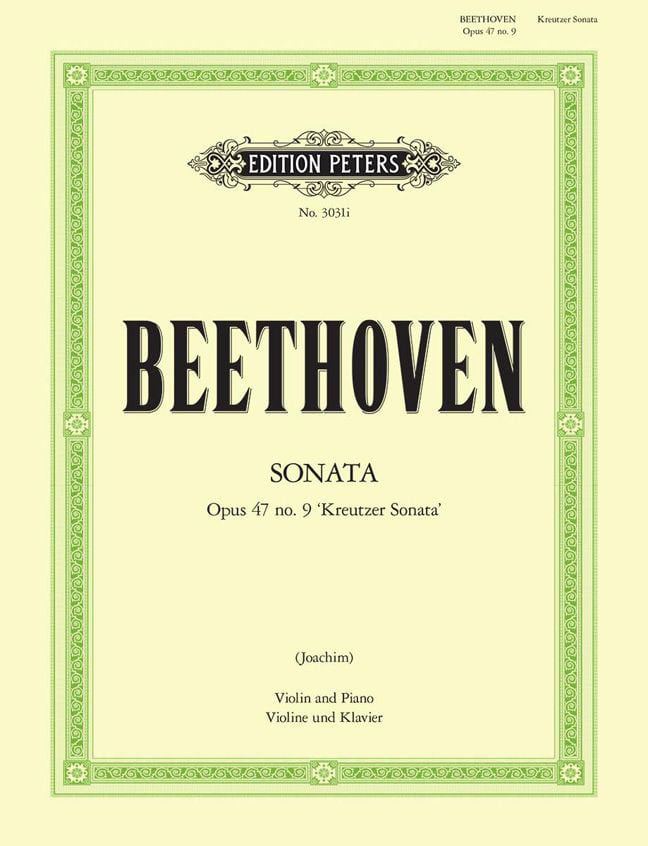 EDITION PETERS BEETHOVEN LUDWIG VAN - SONATA IN A OP.47 'KREUTZER' - VIOLIN AND PIANO
