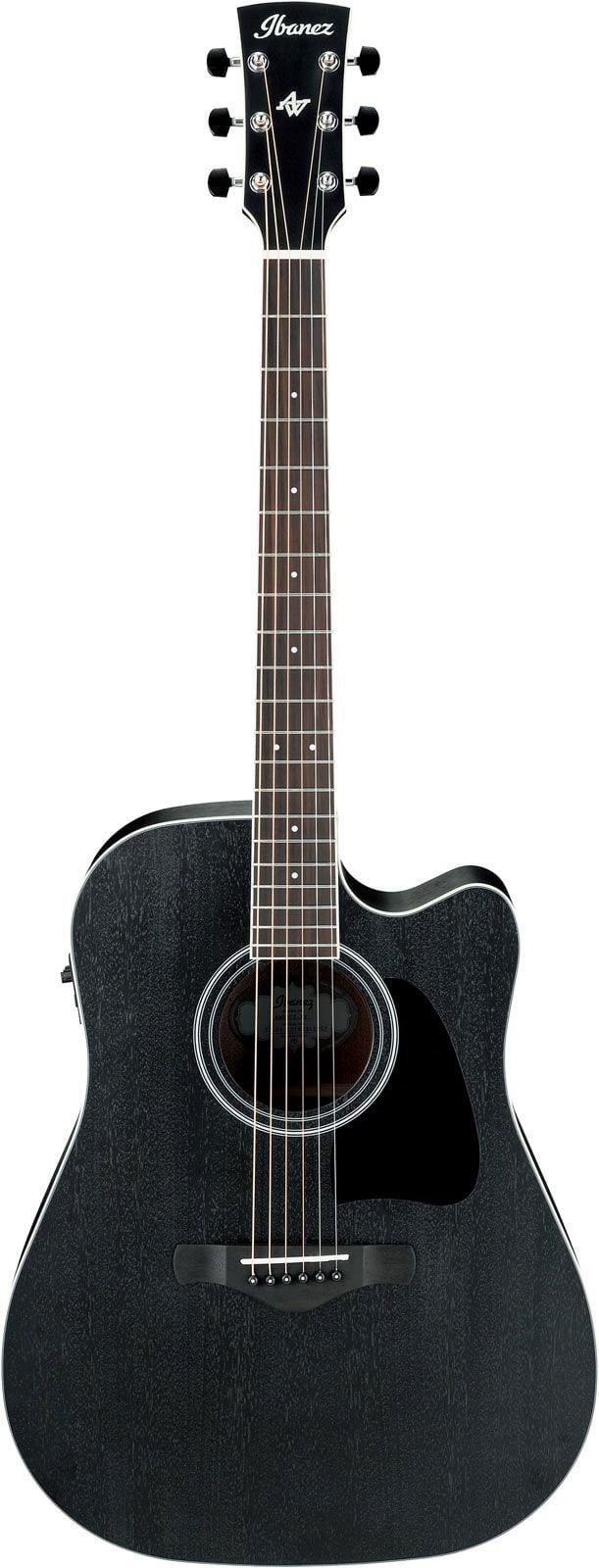 IBANEZ AW84CE-WK-WEATHERED BLACK ARTWOOD 