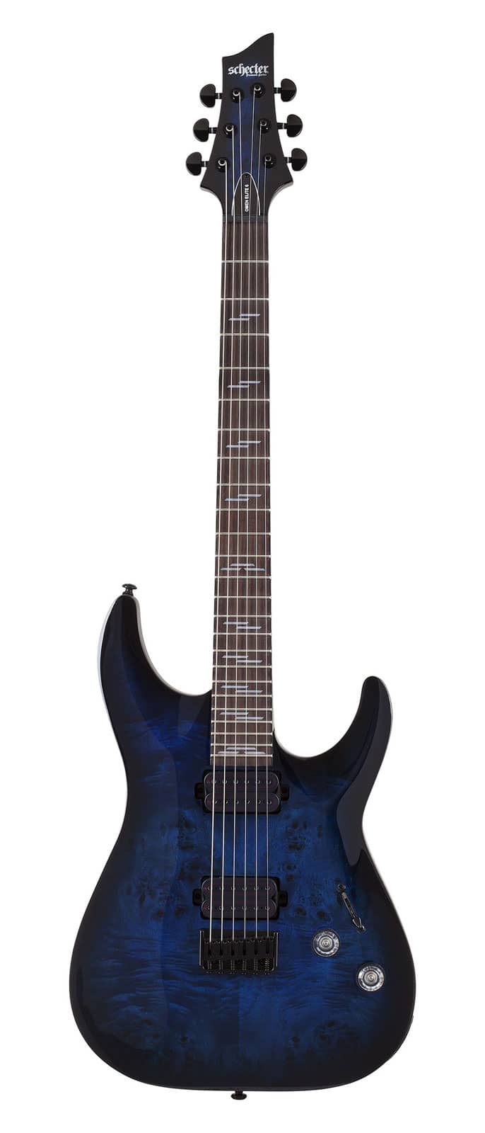 SCHECTER OMEN 6 ELITE SEE THRU BLUE BURST