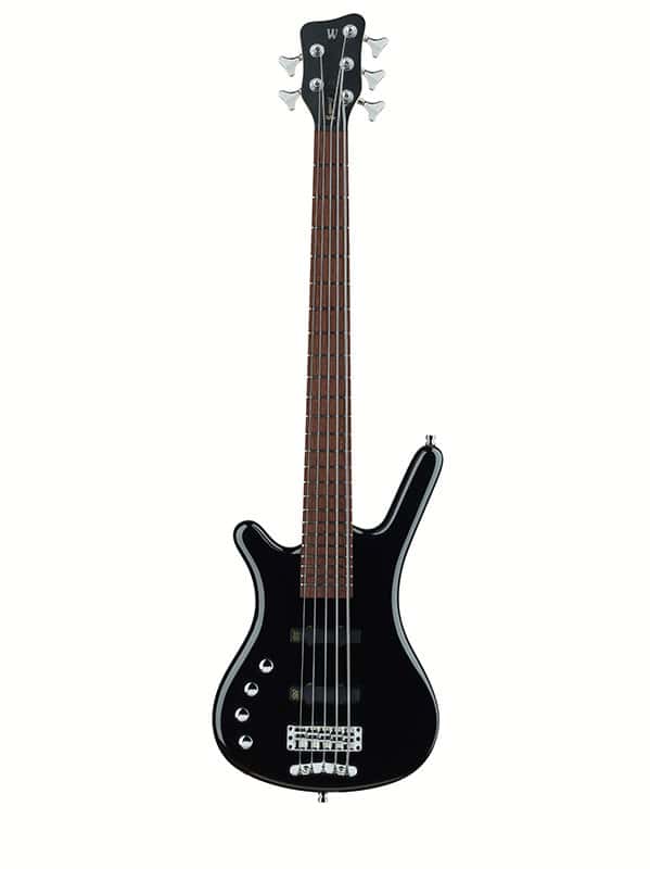 WARWICK BASS ROCKBASS CORVETTE BASIC 5 MEDIUM SCALE, GAUCHER - SOLID BLACK