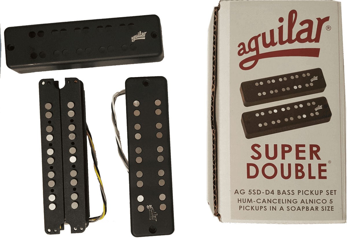 AGUILAR MICROS BASSES SOAPBAR SUPER DOUBLES KIT, 5 CORDES TYPE D4